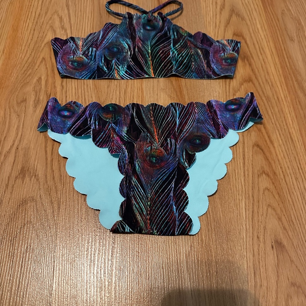 Pilyq Blue Scalloped Panties Intimates